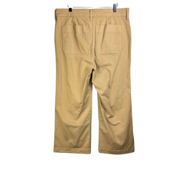 J. Crew Sailor Slim Wide Leg Chino Pants Honey Brown Cropped Academia Workwear - Picture 4 of 10